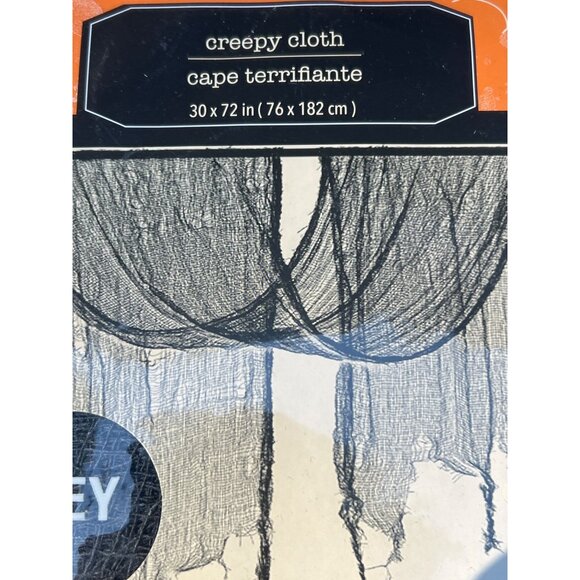 Creepy Cloth Grey 30" X 72" Halloween Decorations Spooky Atmosphere Party New - Picture 2 of 4